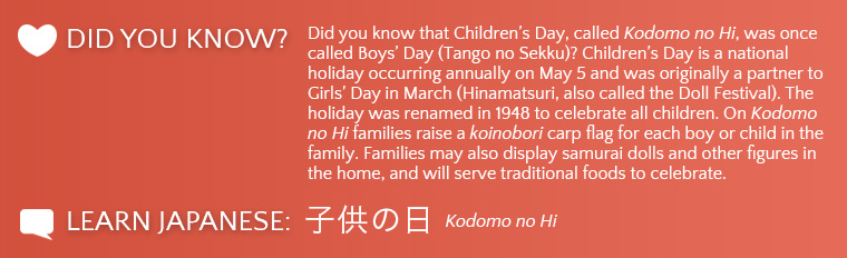 Kodomo no Hi Did you know?