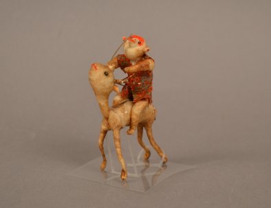 AB 32 c Miniature Samurai Monkey on Deer